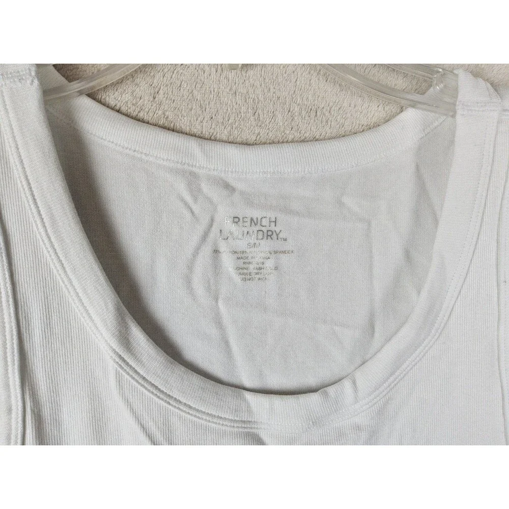 French Laundry Women's Sleeveless Tank Top White Size S